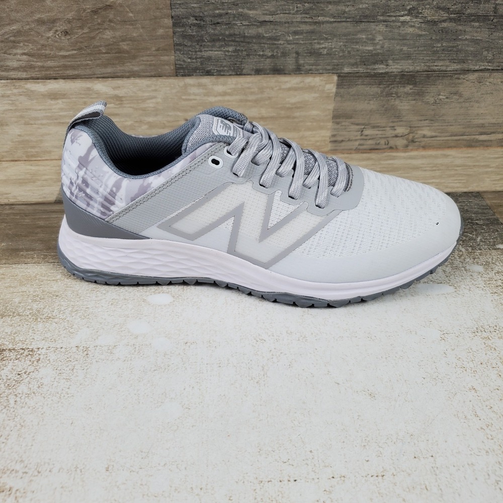 New Balance Fresh Foam Contend v2 Mens Golf Shoes Sz 9 D White Gray Sneakers